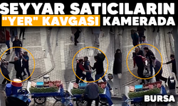 Bursa'da seyyar satıcıların "yer" kavgası kamerada