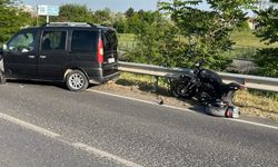 Lüleburgaz’da motosikletle otomobil çarpıştı: 1 yaralı