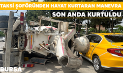 Taksi şoföründen hayat kurtaran manevra! Son anda kurtuldu