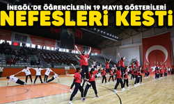 İnegöl'de öğrencilerin 19 Mayıs gösterileri nefesleri kesti