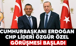 Cumhurbaşkanı Erdoğan, CHP lideri Özgür Özel ile görüşüyor