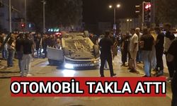 İnegöl'de takla atan otomobil de 3 kişi yaralandı