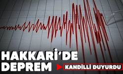 Hakkari'de deprem oldu