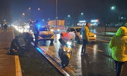 İnegöl’de tek taraflı kaza yolu kapattı