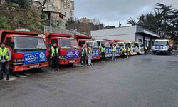 Kağıthane Belediyesi karla mücadele için tam kadro sahada