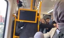 Bursa'da metroda tartıştığı kişiye tekme atıp küfür etti