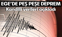 Ege'de art arda iki deprem