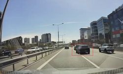 Bayram günü makas atan sürücü kamerada