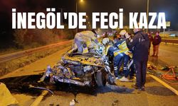 İnegöl'de feci kaza; kamyonun altına giren sürücü ağır yaralandı