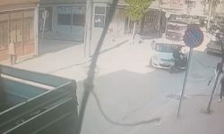 İnegöl'deki kaza saniye saniye kamerada