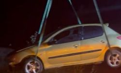 Bursa'da köpeğe çarpmamak için şarampolden uçtu