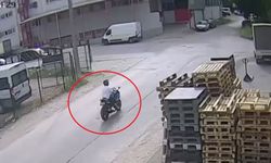 Bursa'da iki motosikletinin karıştığı kaza kamerada