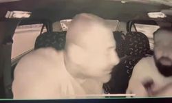 Takside dehşet anları kamerada