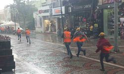 Edirne’de şiddetli yağış ve dolu hayatı olumsuz etkiledi