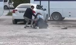 İnegöl'de saç saça kavga kamerada