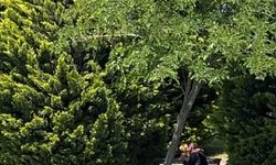 İnegöl'deki şehir parkında ahlaksız görüntü