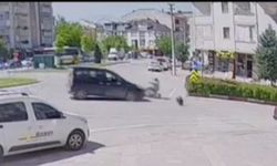 İnegöl'de Muhtara böyle çarptı  O anlar kamerada