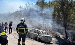 Otomobil istinat duvarına çarptı: Araçta sıkışan baba yanarak can verdi, anne ile oğlu yaralandı