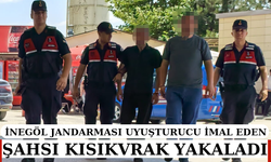 İnegöl Jandarması uyuşturucu imal eden şahsı kıskıvrak yakaladı