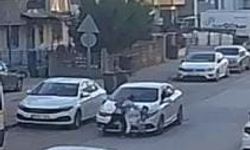 İnegöl'de anne ve oğlunun ölümden döndüğü anlar kamerada