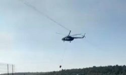 Yangına müdahale eden jandarma pilotundan büyük ustalık