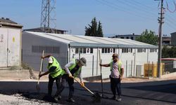 Bayraktar Caddesi’ne 600 ton binder asfalt