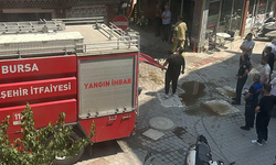 İnegöl'de çarşıda baca yangını