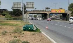 İnegöl’de kamyondan düşen malzeme kaza yaptırdı