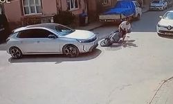 İnegöl'de kaza anı kamerada; motosiklet sürücüsü...