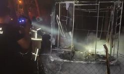Bursa'da park halindeki karavan kül oldu
