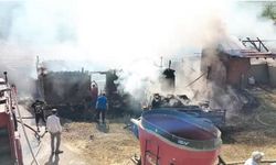 Bilecik’te çıkan samanlık yangını, 1 yaralı