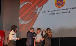 Bursa’da jandarma personeli için rütbe terfi töreni düzenlendi