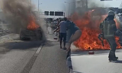 Osmangazi'de seyir halindeki araç alev alev yandı
