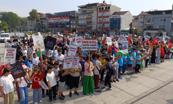İnegöl'de çocuklar Gazze için buluştu