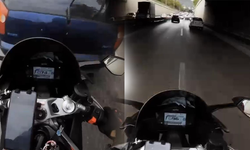Motosiklet sürücüsü ölümden döndü