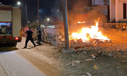 İnegöl'deki inşaatta yangın paniği