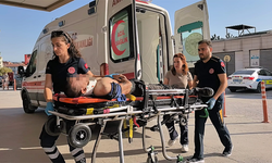 İnegöl'de işçi makineye sıkıştı
