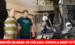 İnegöl'de baba ve oğlunu sopayla darp etti