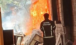 İnegöl'de cayır cayır yandı