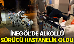 İnegöl'de alkollü sürücü hastanelik oldu