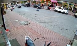 Yenişehir'de cipe çarpan motosikletli metrelerce havaya savruldu