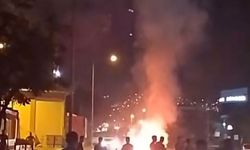 Osmangazi'de seyir halindeki araç alev topuna döndü