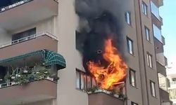 Bursa İhsaniye'de 7 katlı apartmanda korku dolu anlar