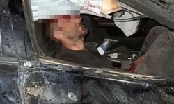 Kontrolden çıkan araç taklalar atarak tarlaya uçtu