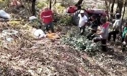 Fındık bahçesinden dönen traktör devrildi, sürücü hayatını kaybetti