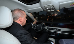 Cumhurbaşkanı Erdoğan direksiyon başına geçti! Togg'un yeni modelini test etti