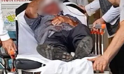 Yaşlı adam kanlar içinde acile geldi