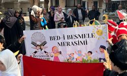 Bed-i besmele töreni için sokağa indiler! İnegöl'de çocuklar Osmanlı geleneğini yaşattı