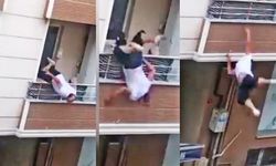 İnegöl'de trajikomik olay! Güreşirken balkondan düştüler