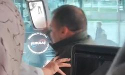 Bursa'da otobüste yumruklu kavga kamerada